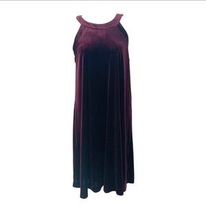 Betsey Johnson Velvet Halter Swing Dress